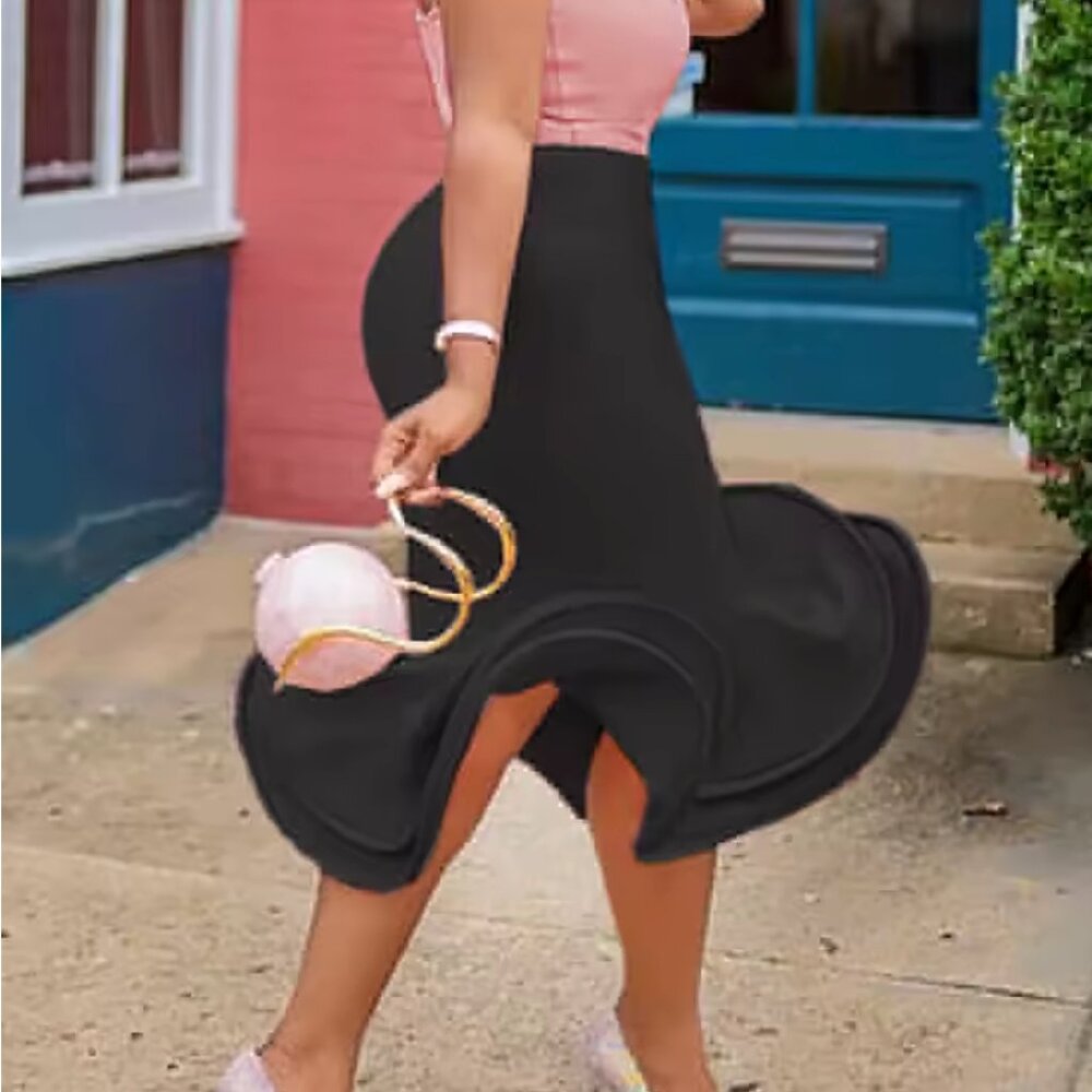 New with Tags black flip skirt wired on edges for a unique look.